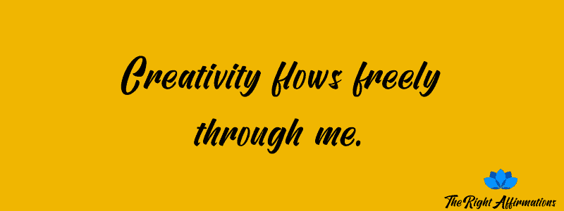 creativity flows freely through me
