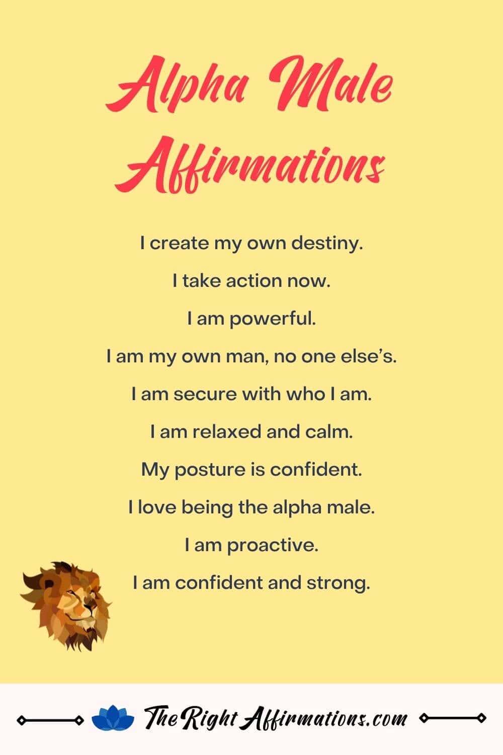 list of alpha male affirmations pinterest
