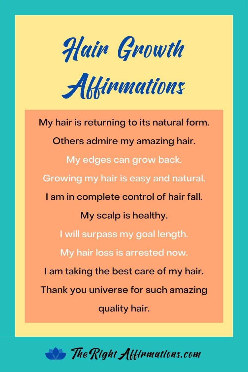 affirmations for hair growth pinterest
