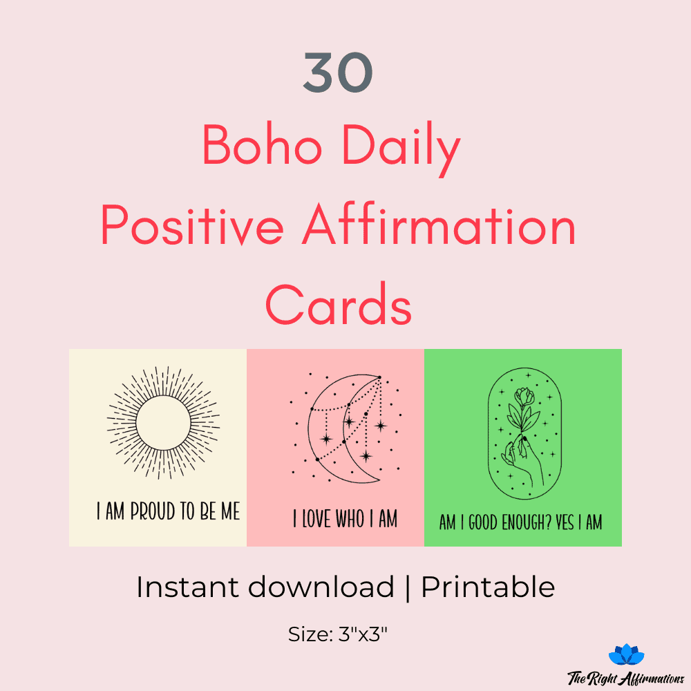 Boho Daily Positive Affirmation Cards Cover