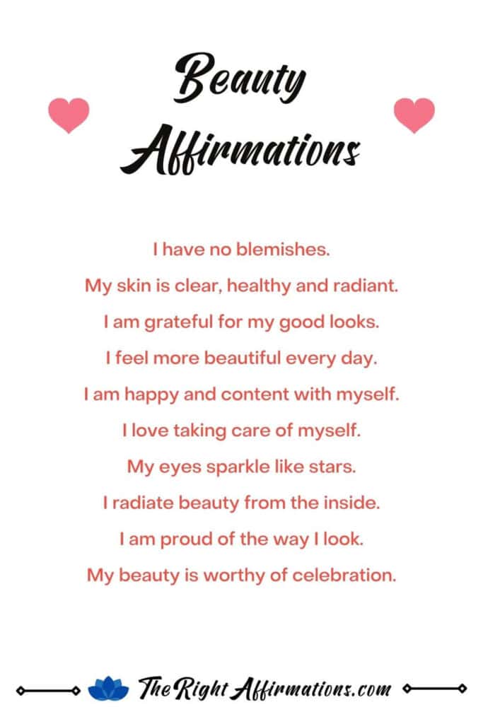 beauty affirmations for women pinterest