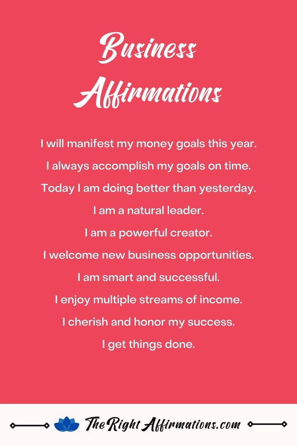 affirmations for businesses and entrepreneurs