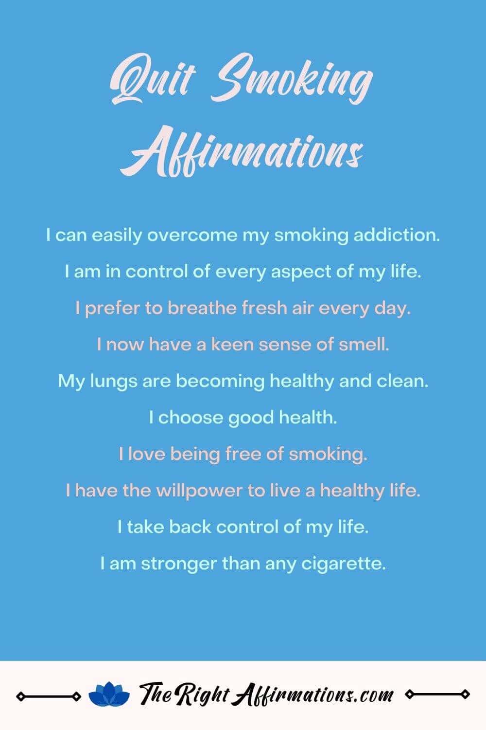 quit smoking affirmations