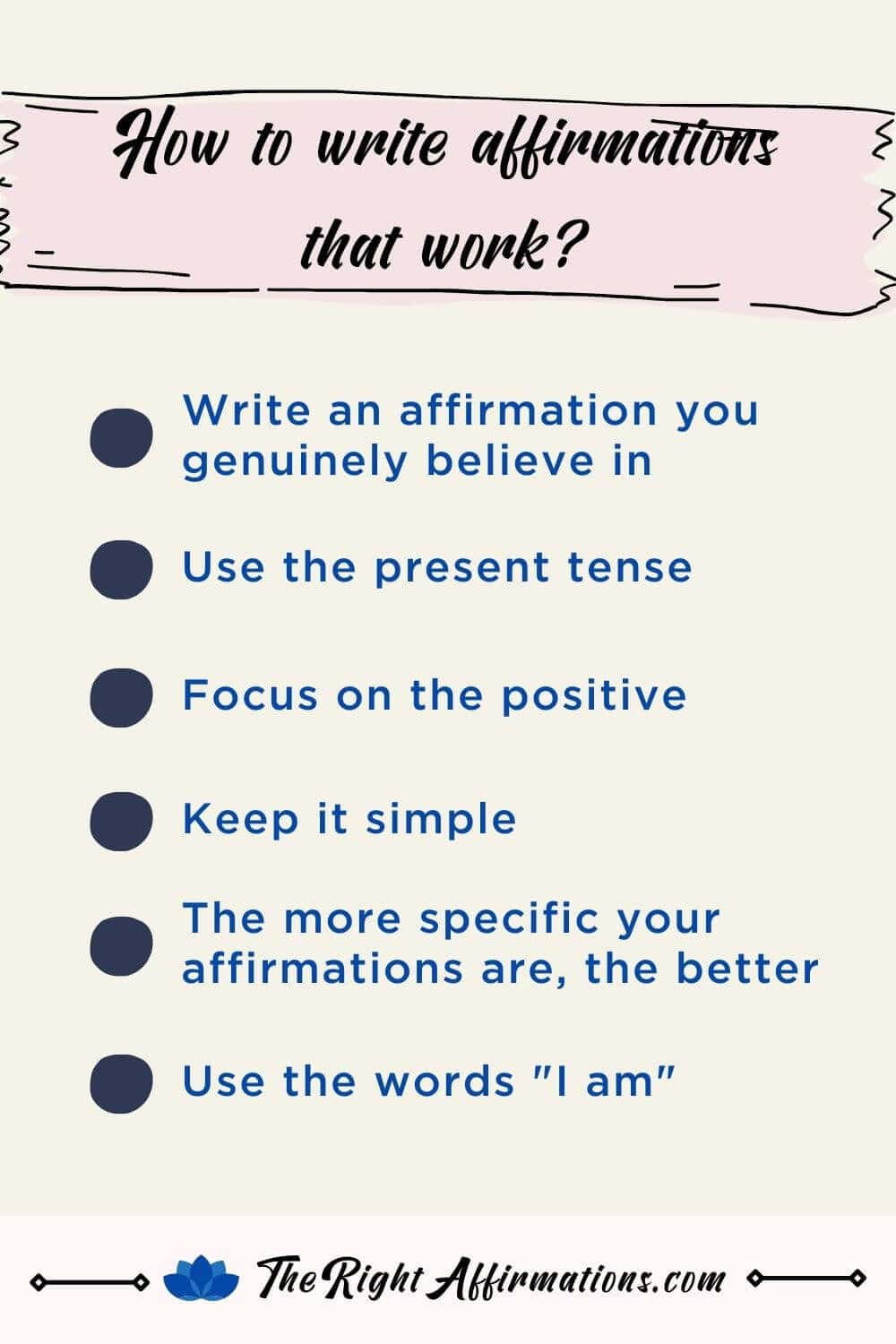 how to write affirmations to the universe