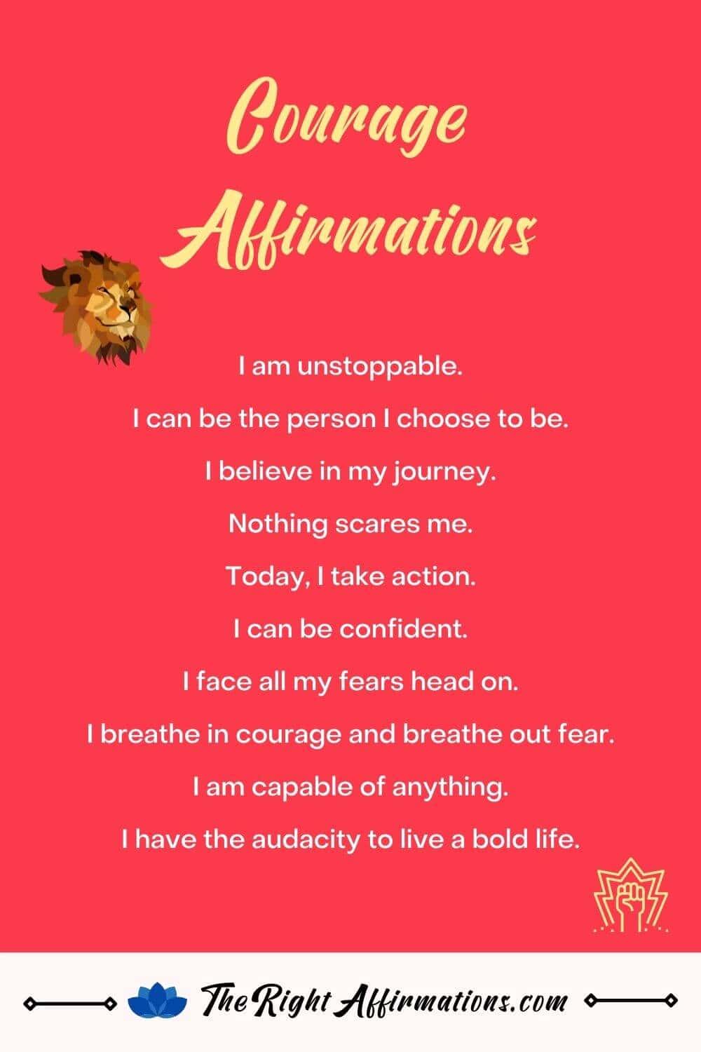unstoppable courage affirmations pinterest