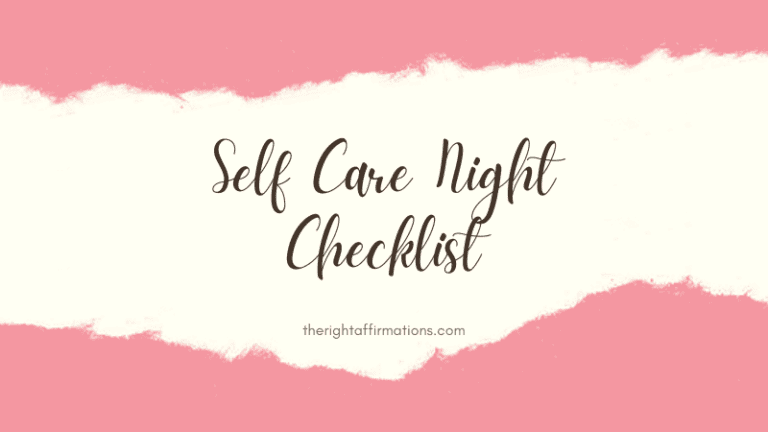 Self Care Night Checklist blog post featured image